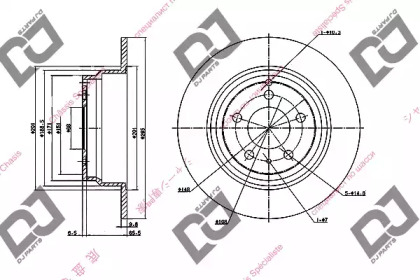 Тормозной диск DJ PARTS BD1832